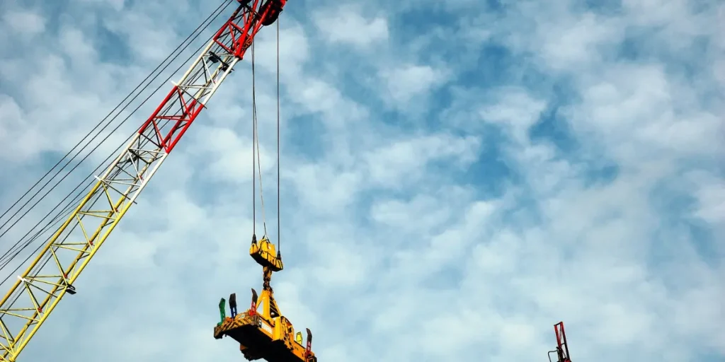 Dźwig podczas pracy