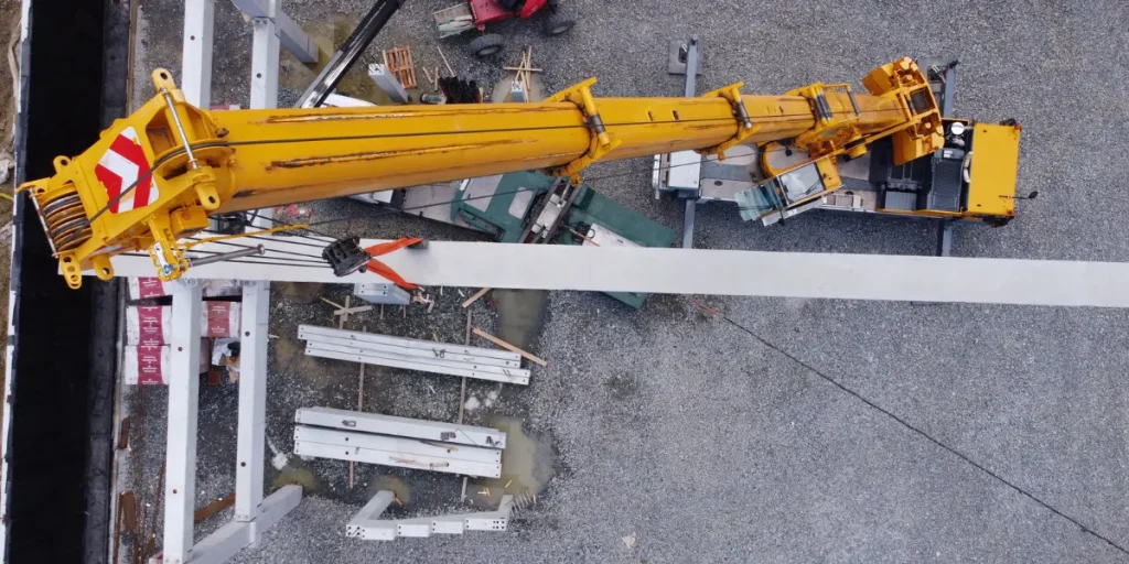 Dźwig widziany z lotu ptaka